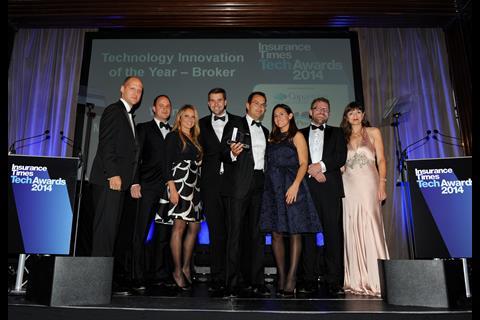 TechAwards 2014 Technology Innovation of the Year - Broker Marine Aviation & General 